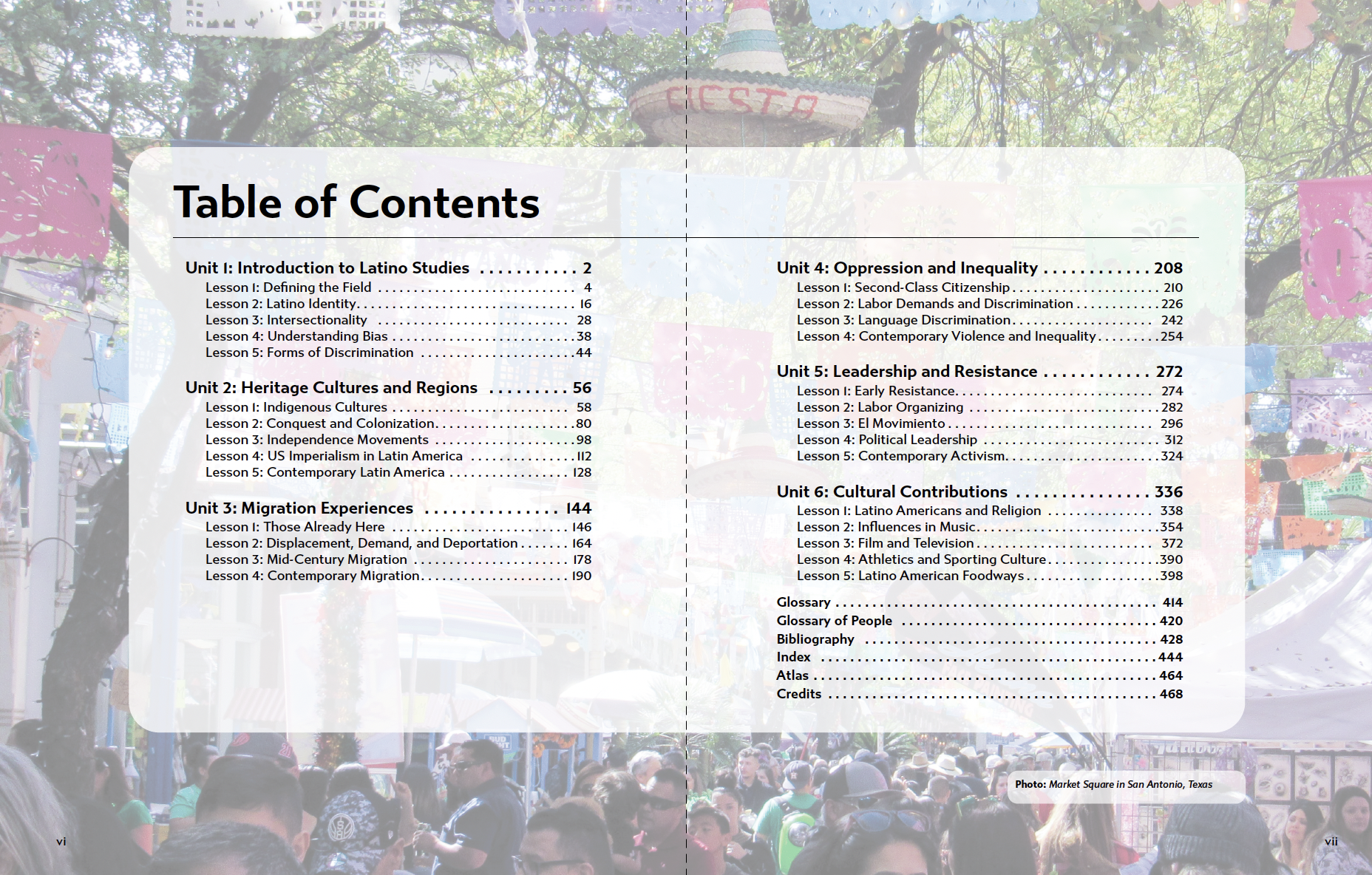 Latino Studies Table of Contents